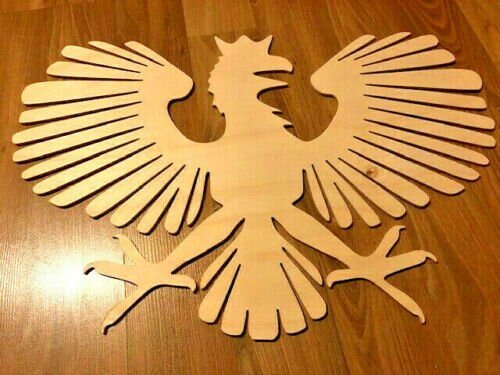 Schützenvogel aus Pappel-Sperrholz, Design 1, 56 × 42 cm