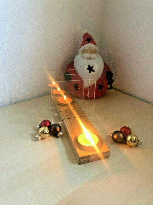 Schwäbischer Adventskranz aus Holz in schlichtem Design